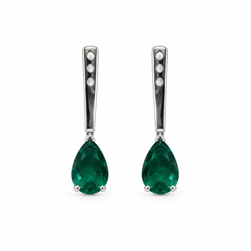 Ear jackets de esmeralda