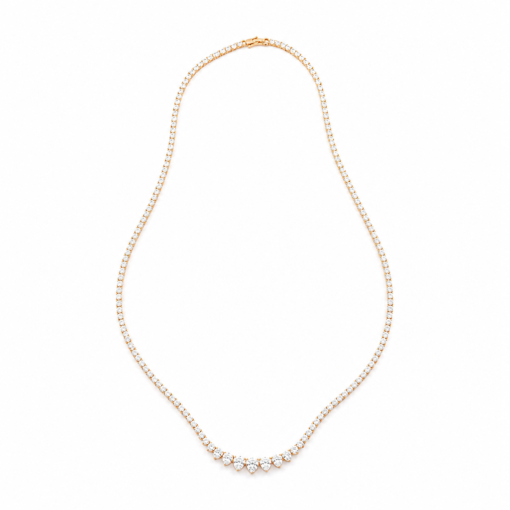 3 CT Tennis Riviera Necklace