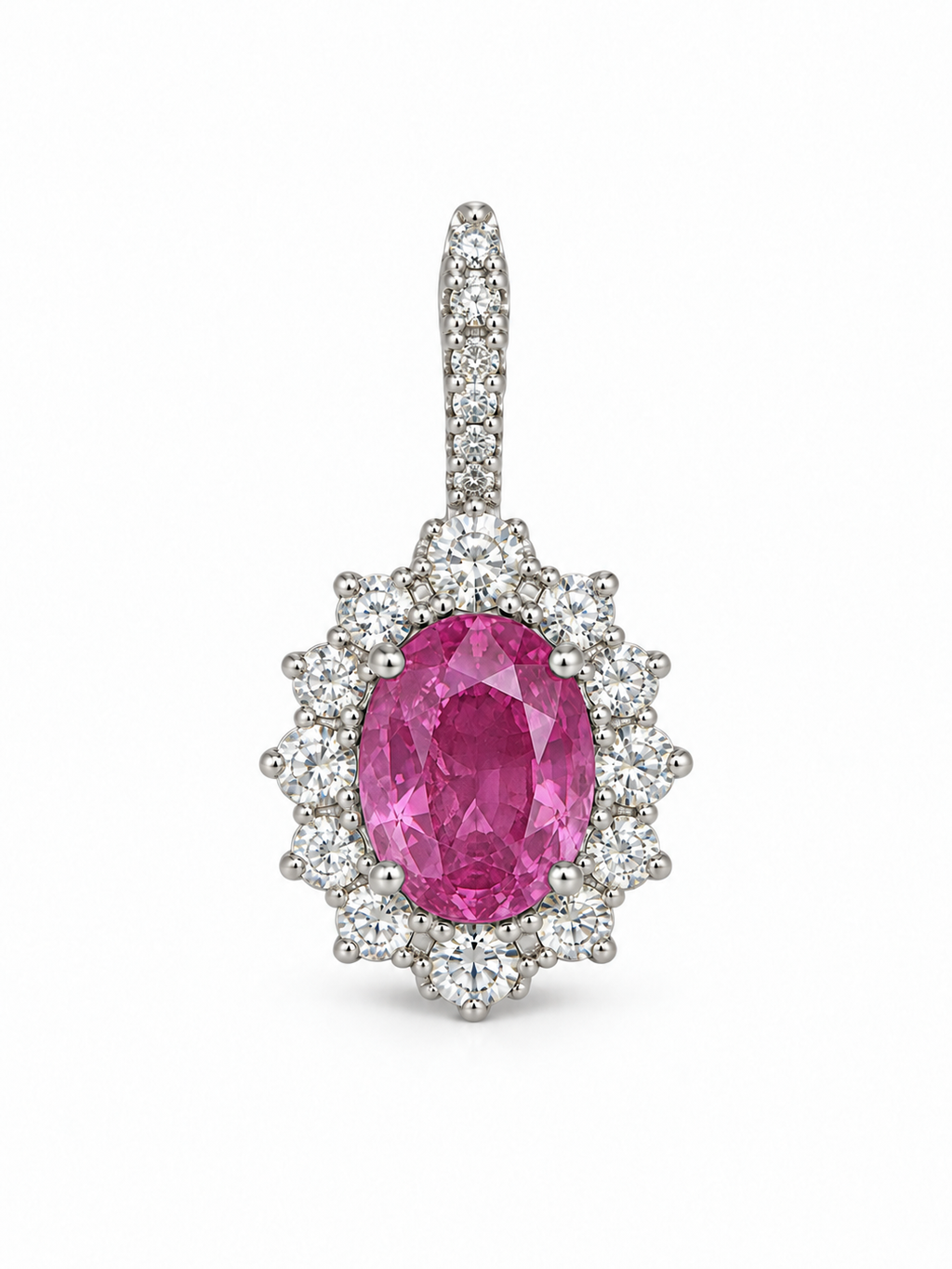 Dije / Enhancer Zafiro Rosa