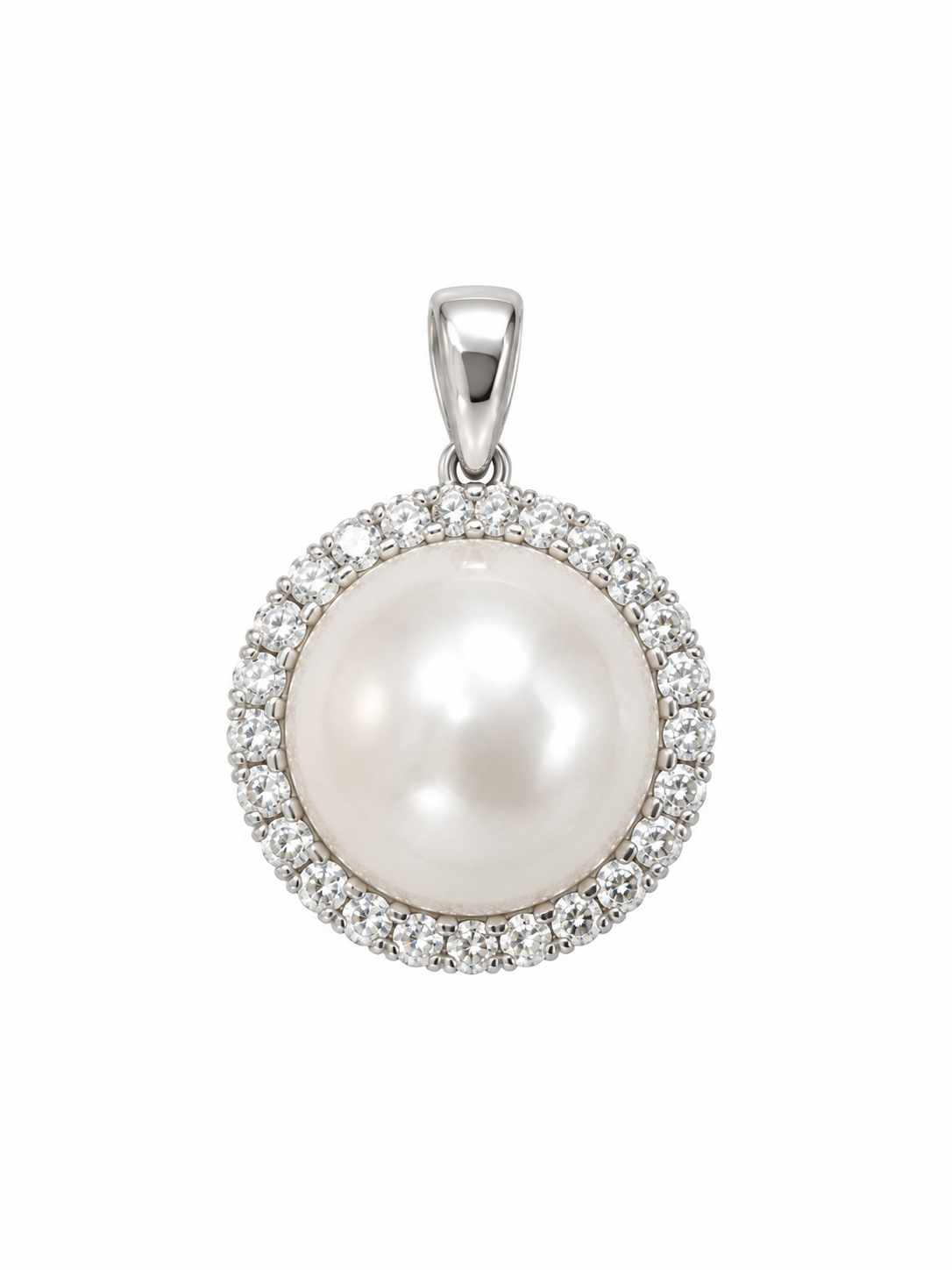 Dije de Perla con Diamantes