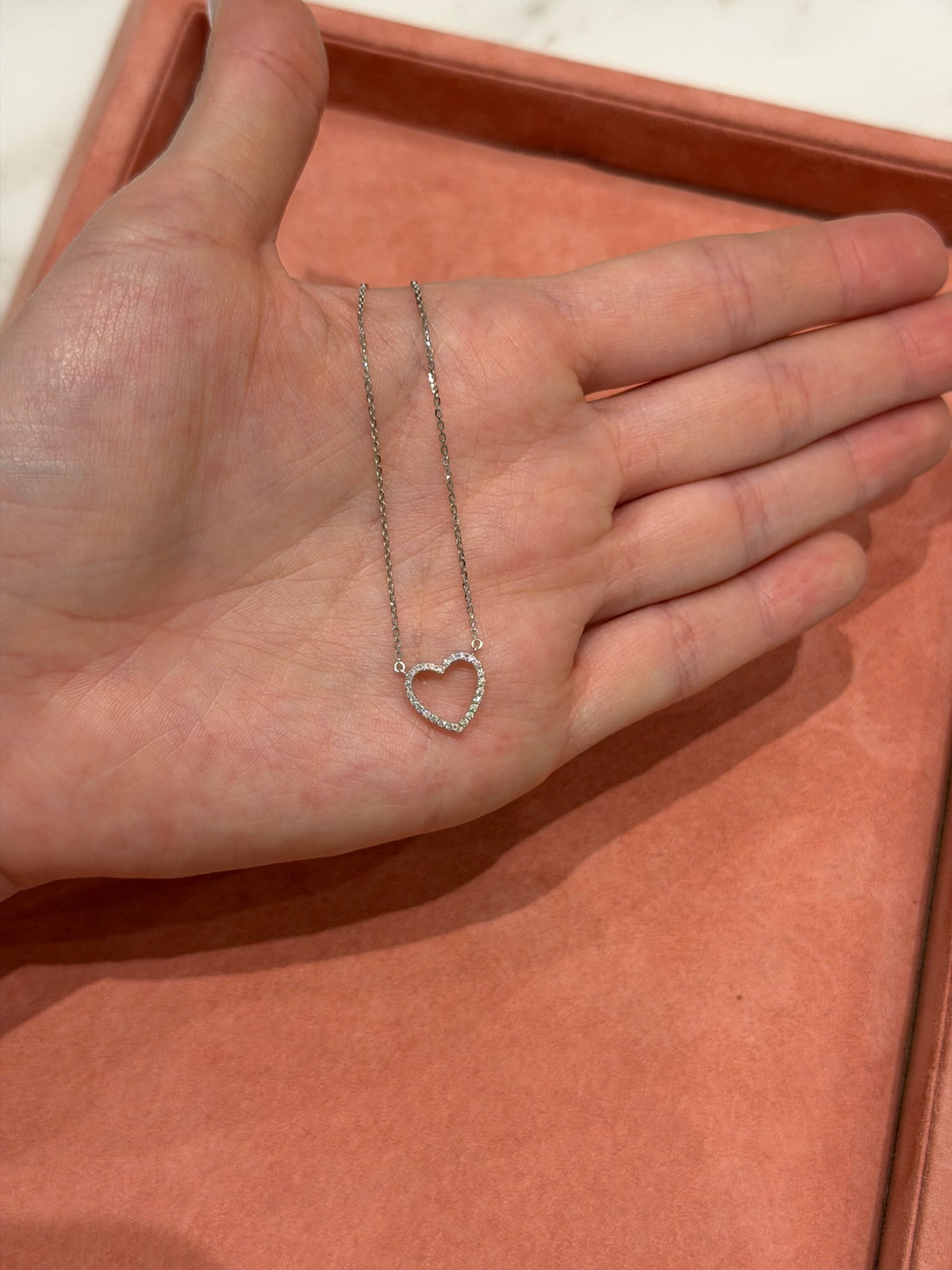 Collar de Corazon de Diamantes