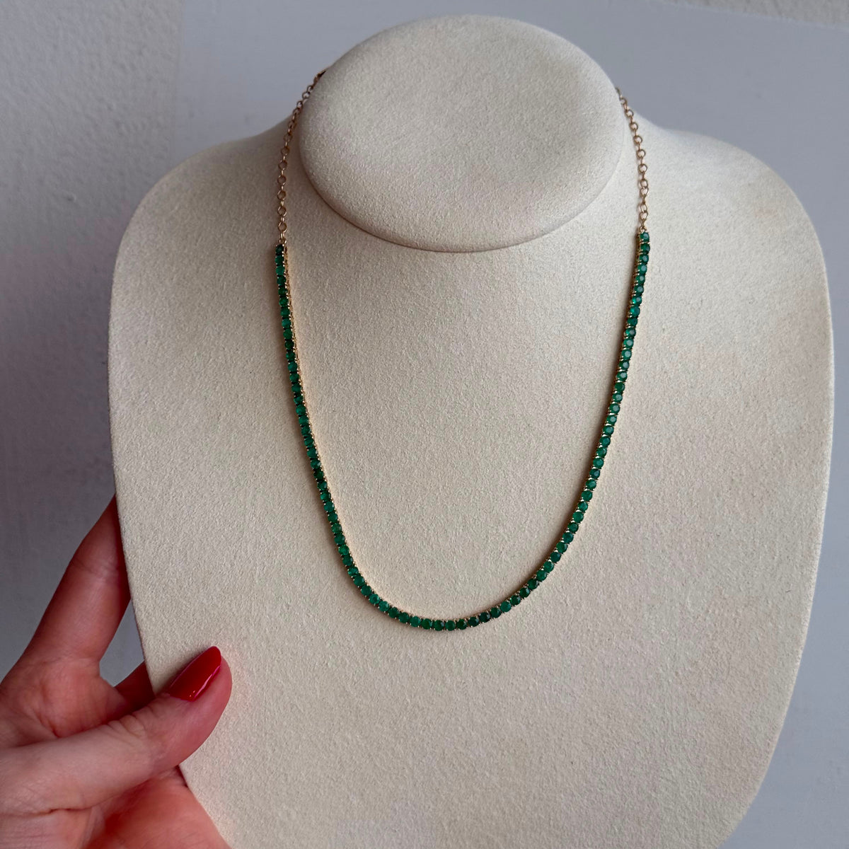 Tennis necklace Esmeralda
