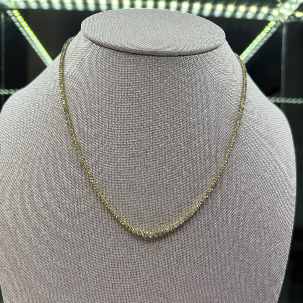 3 CT Tennis Riviera Necklace