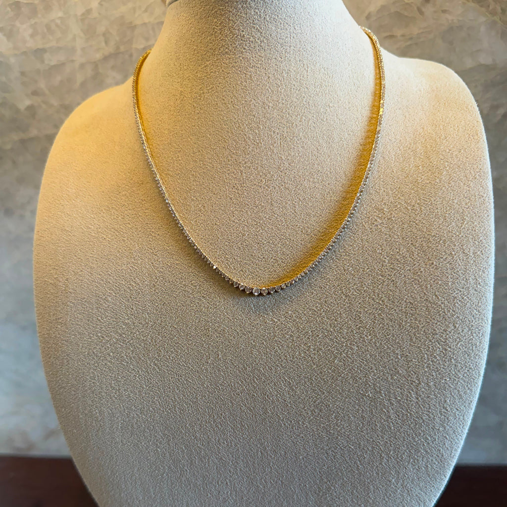 3 CT Tennis Riviera Necklace